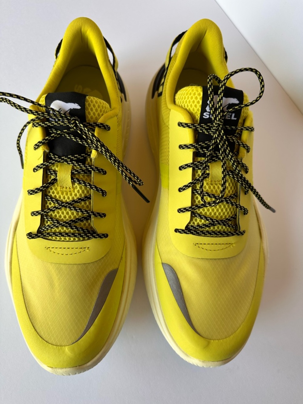 Sorel Explorer Blitz Leisure Lace Sneakers Neon Yellow Lime Mesh 11 - Picture 2 of 7